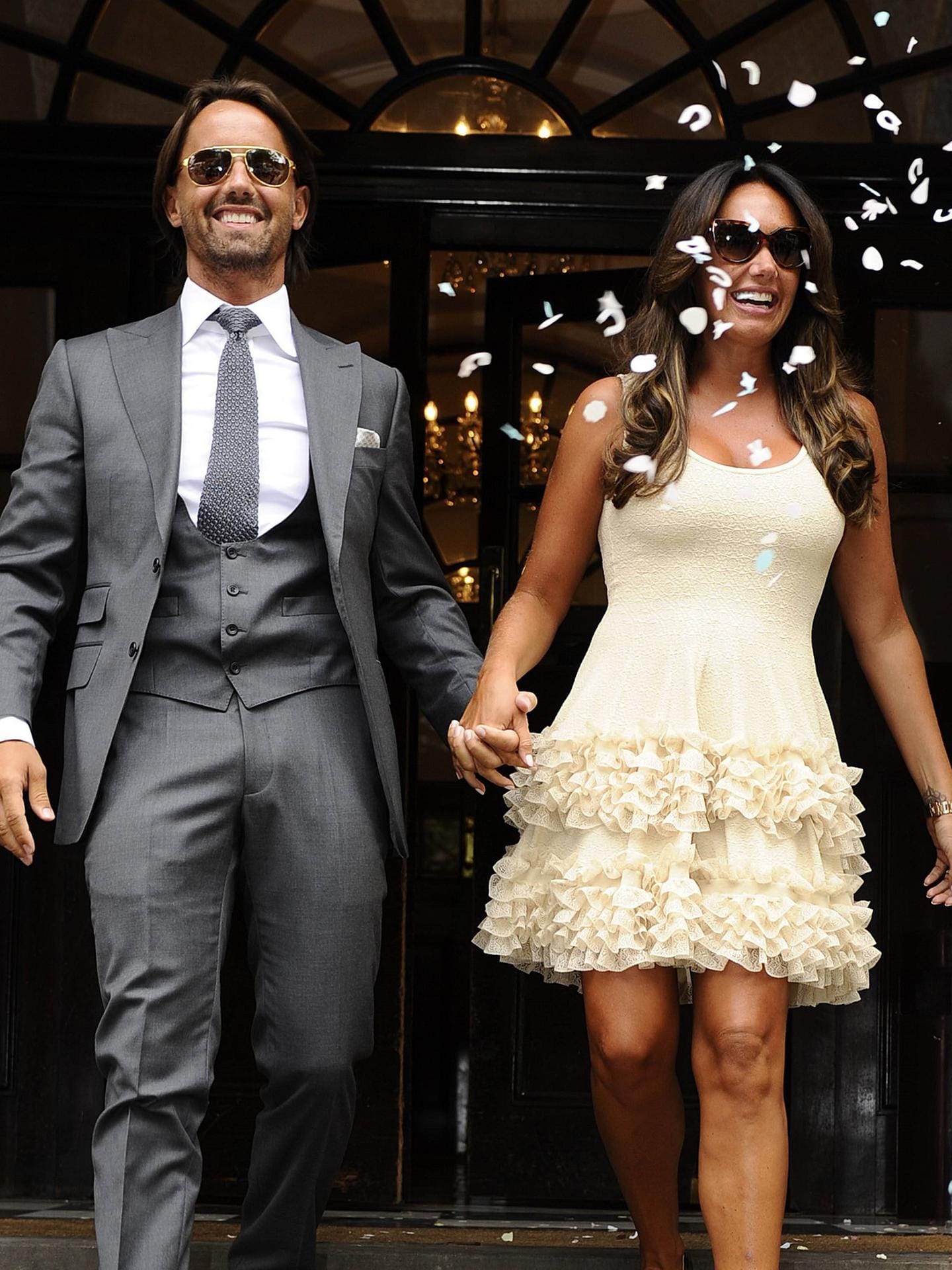 Tamara Ecclestone leaves Chelsea registry office with Jay Rutland after her wedding ceremony Monday