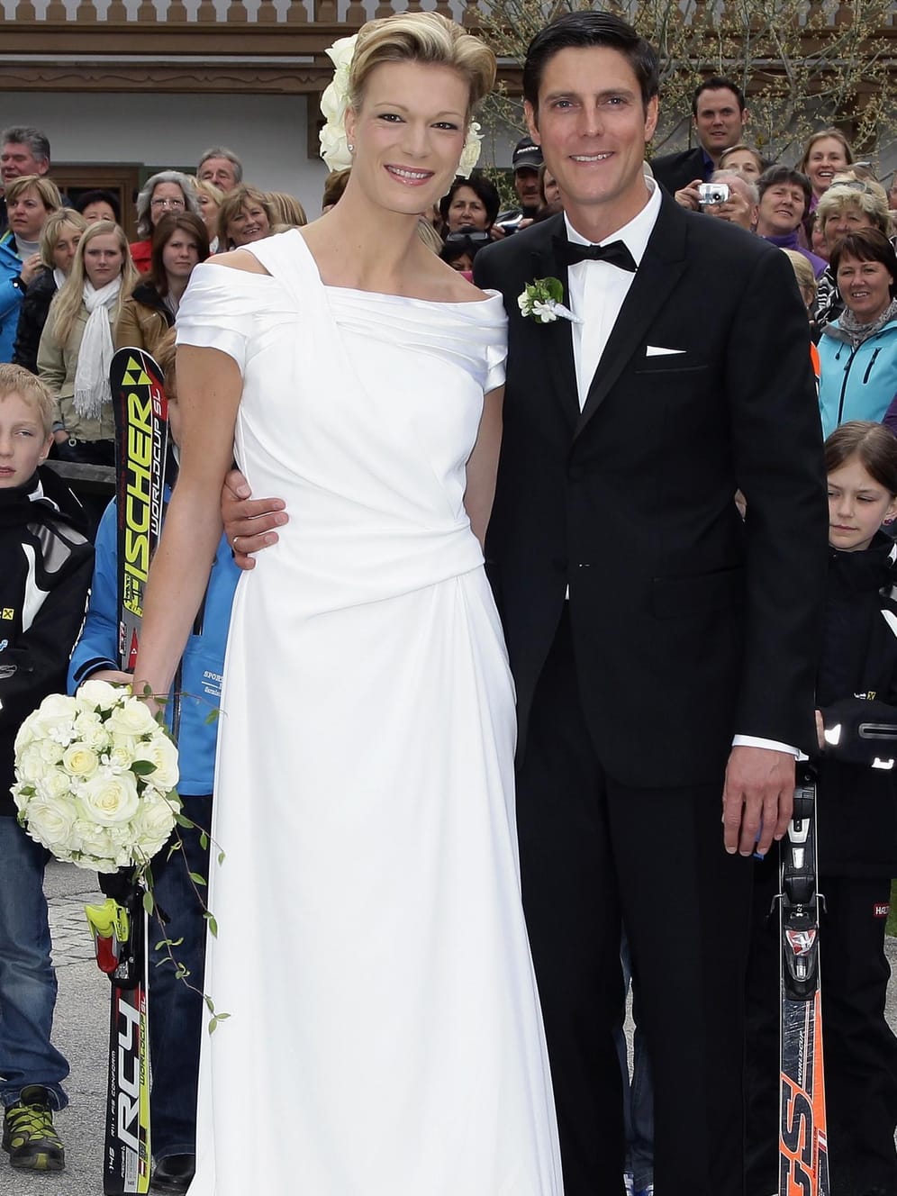 Maria Höfl-Riesch und Marcus Höfl: Die Skirennfahrerin heiratete 2011 in Kitzbühel ihren Manager nach einem Jahr Beziehung.