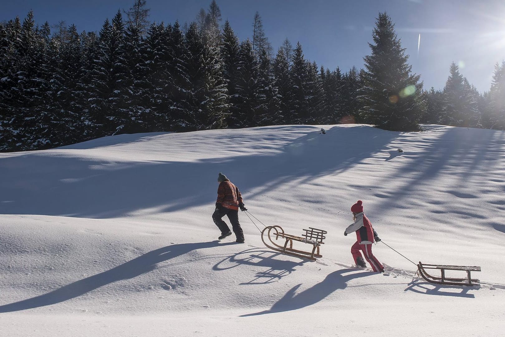 Schlitten im Schnee