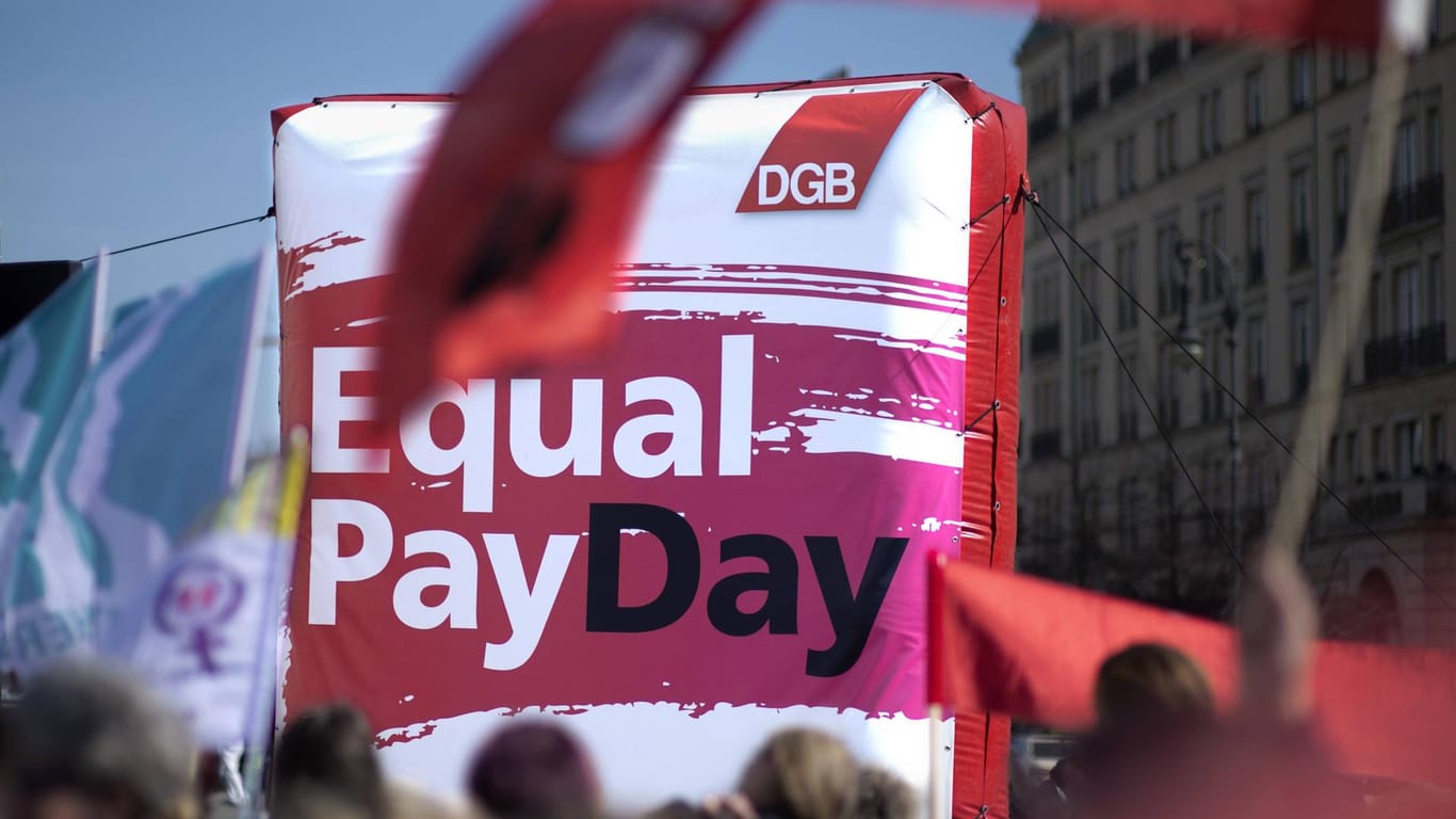Logo des Equal Pay Day (Archivbild): Der Tag der Entgeltgleichheit fällt 2022 auf den 7. März.
