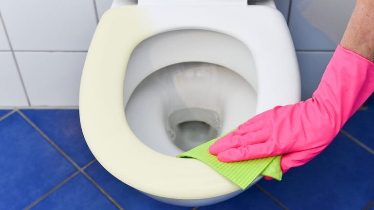 Toilette: Ein weißer Klositz wirkt hygienischer.