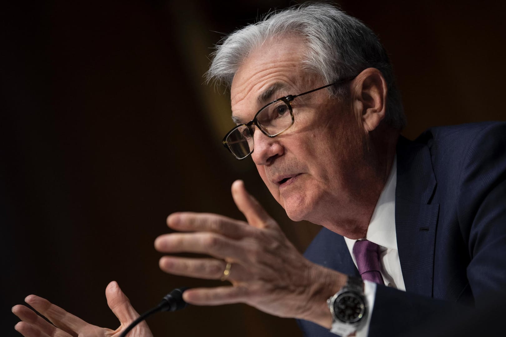 Fed-Chef Jerome Powell: In den USA werden die Zinsen steigen. Fed-Chef Jerome Powell: In den USA werden die Zinsen steigen.
