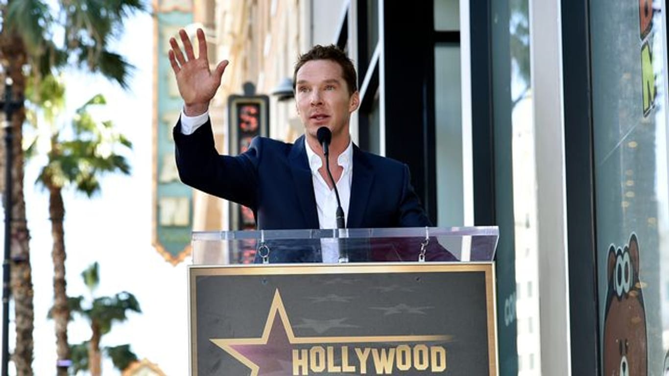 Benedict Cumberbatch bei der Zeremonie für seinen Stern auf dem Hollywood "Walk of Fame".