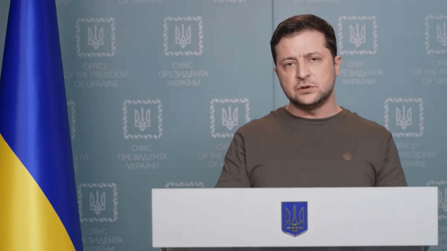 Der ukrainische Präsident Wolodymyr Selenskyj sprach bei seiner Videobotschaft über weitere Sanktionen gegen Russland. Der ukrainische Präsident Wolodymyr Selenskyj sprach bei seiner Videobotschaft über weitere Sanktionen gegen Russland.