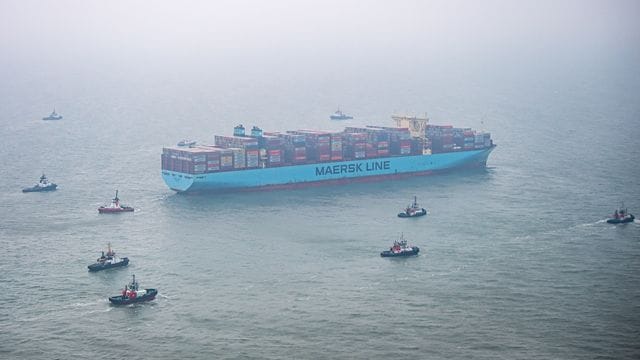 Havarie der "Mumbai Maersk" Havarie der "Mumbai Maersk"