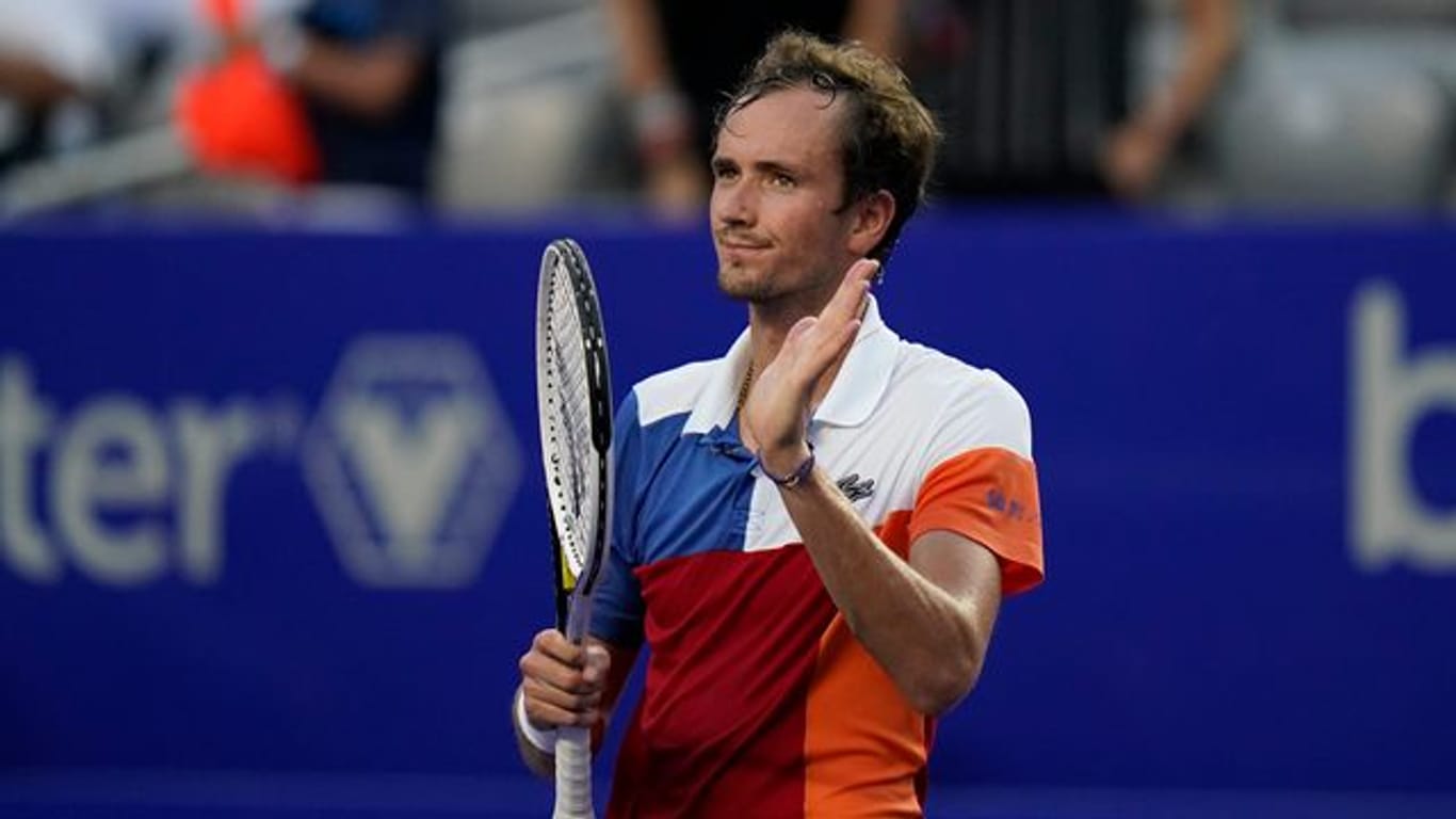 Muss vorerst keinen Ausschluss auf der Tennis-Tour befürchten: Der Russe Russe Daniil Medwedew.