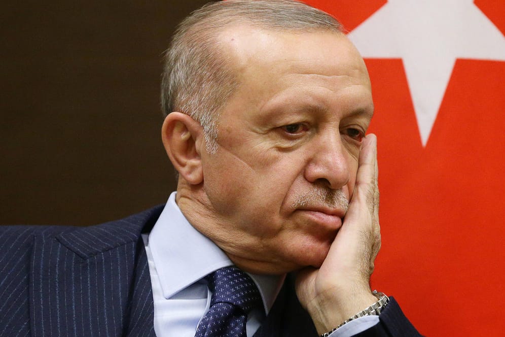 Der türkische Präsident Recep Tayyip Erdogan beim Besuch des russischen Präsidenten Wladimir Putin in Ankara im September 2021.