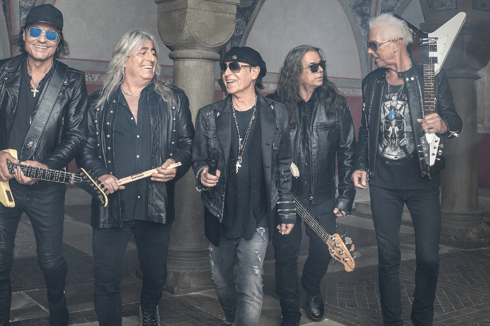 Die Scorpions 2021 (v.l.): Matthias Jabs, Mikkey Dee, Klaus Meine, Paweł Mąciwoda und Rudolf Schenker.