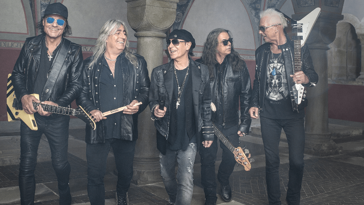 Die Scorpions 2021 (v.l.): Matthias Jabs, Mikkey Dee, Klaus Meine, Paweł Mąciwoda und Rudolf Schenker.