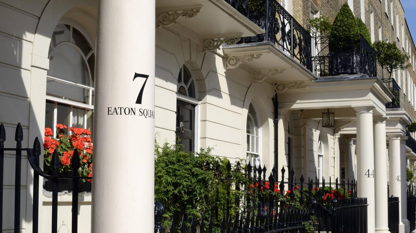 Prestigeträchtige Adresse: Der Eaton Square in London, eine prestigeträchtige Wohngegend unweit des Buckingham Palace, soll sehr viele russische Investoren angelockt haben.
