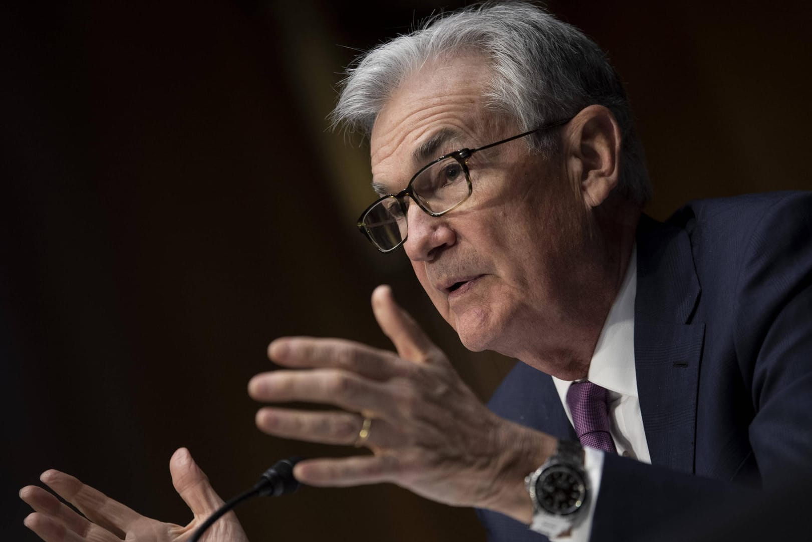 Fed-Chef Jerome Powell: In den USA zeichnet sich die Zinswende ab. Fed-Chef Jerome Powell: In den USA zeichnet sich die Zinswende ab.