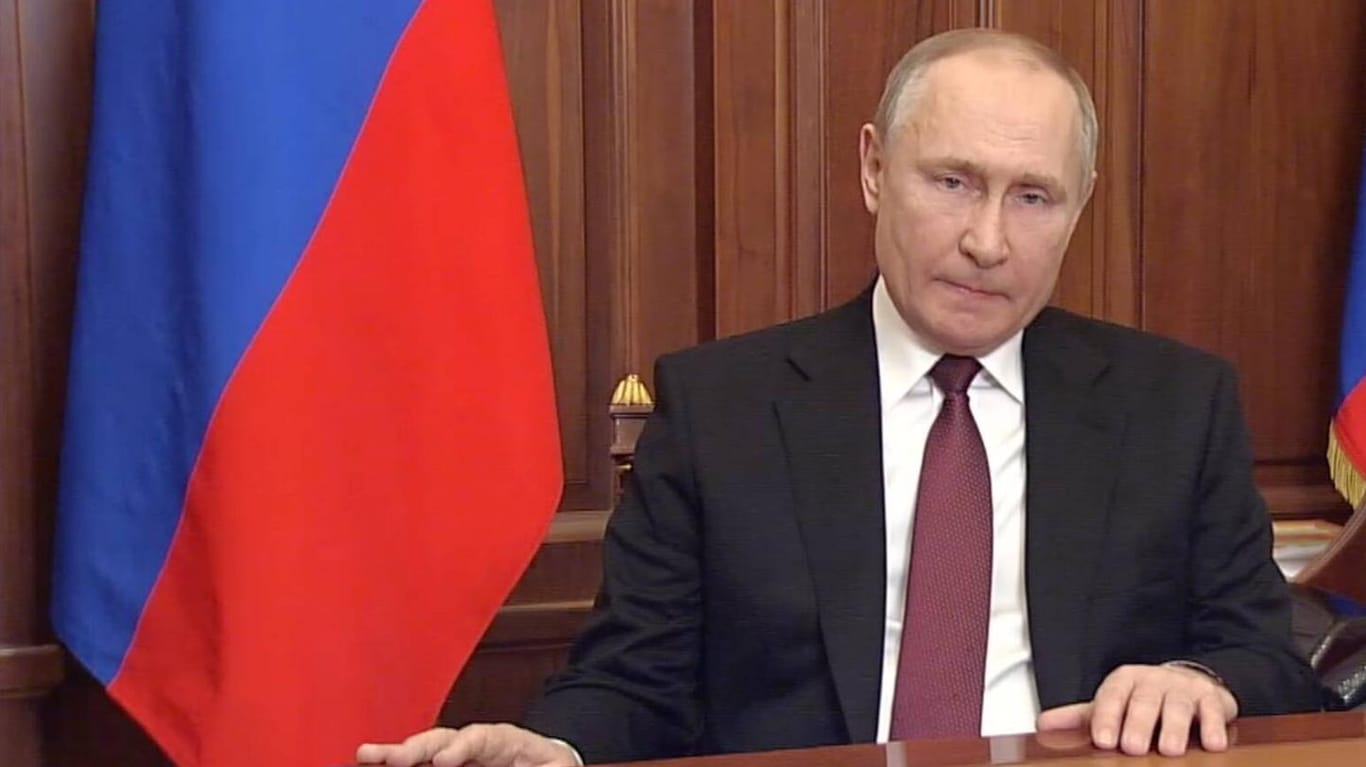 Putin bei einer TV-Ansprache zum Ukraine-Krieg: Wer aus seinem Umfeld kann ihn stoppen?