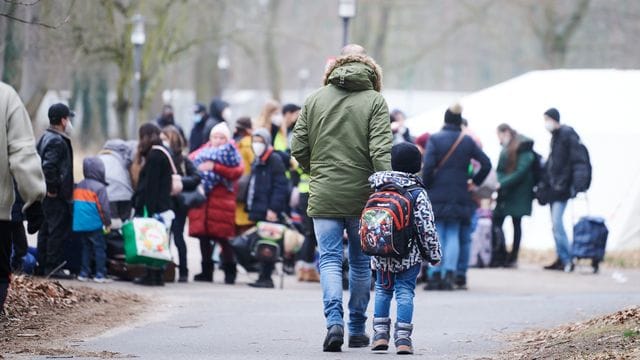 Ukraine-Konflikt - Flüchtlinge kommen an