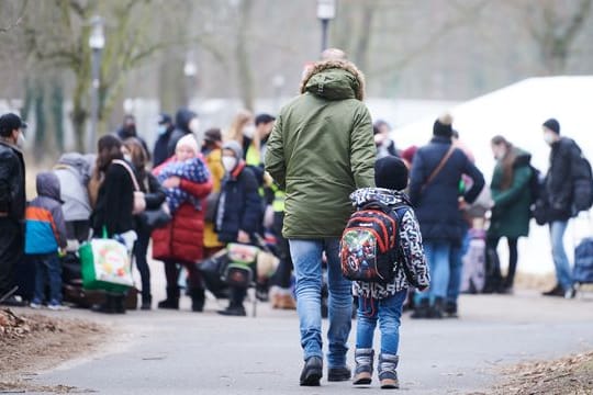 Ukraine-Konflikt - Flüchtlinge kommen an