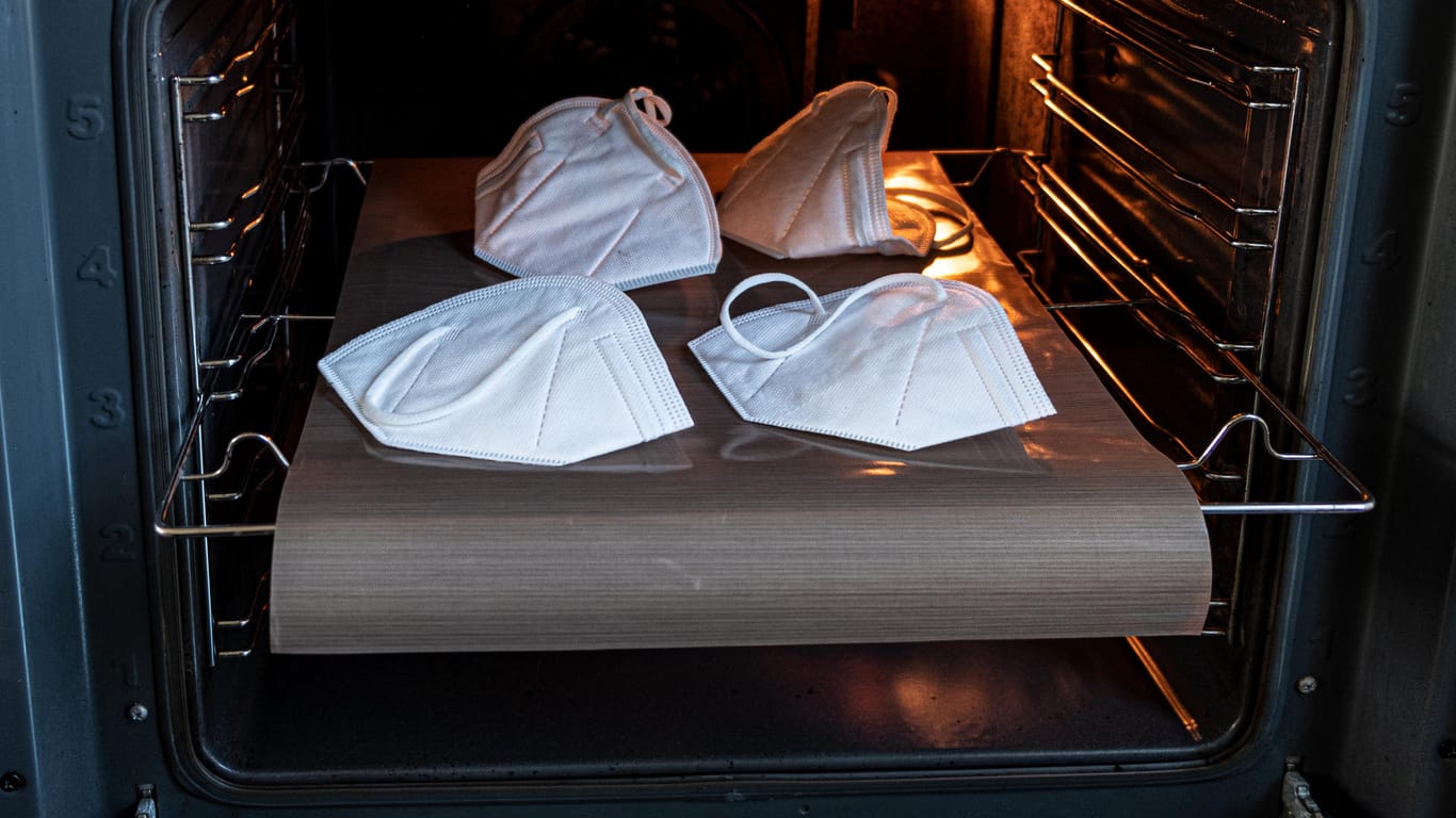 Aufbereitungsmethode Ofen: Wer die Masken erhitzt, muss es bei der Temperatur ganz genau nehmen.