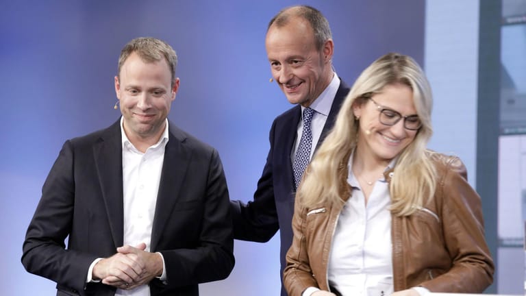 Mario Czaja, Friedrich Merz und Christina Stumpp wollen die CDU neu ausrichten.