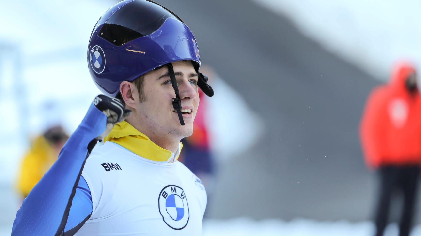 Vladyslav Heraskevych: Er ist seit 2014 Skeleton-Fahrer und setzt sich nun für sein Land, die Ukraine, im Krieg gegen Russland ein. ske Vladyslav Heraskevych: Er ist seit 2014 Skeleton-Fahrer und setzt sich nun für sein Land, die Ukraine, im Krieg gegen Russland ein. ske