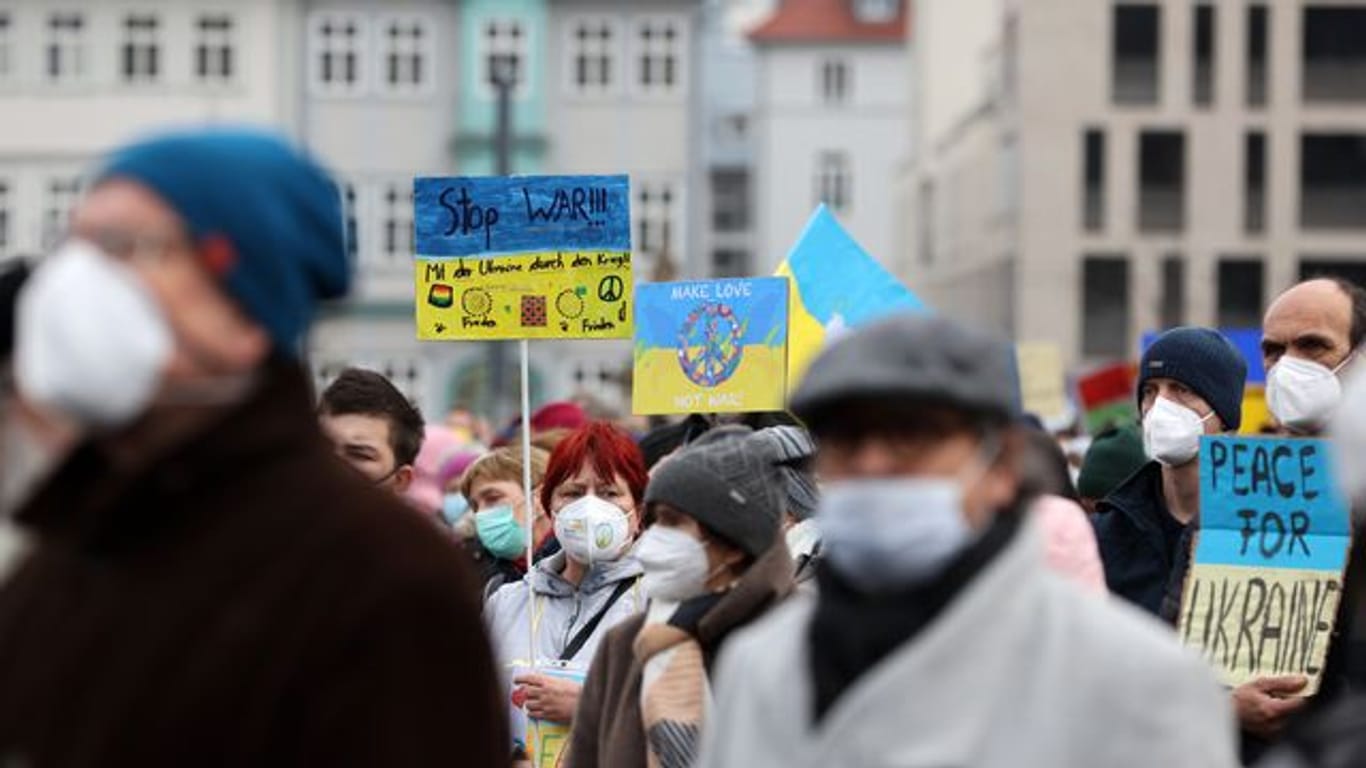 Demo in Erfurt gegen Ukraine-Krieg