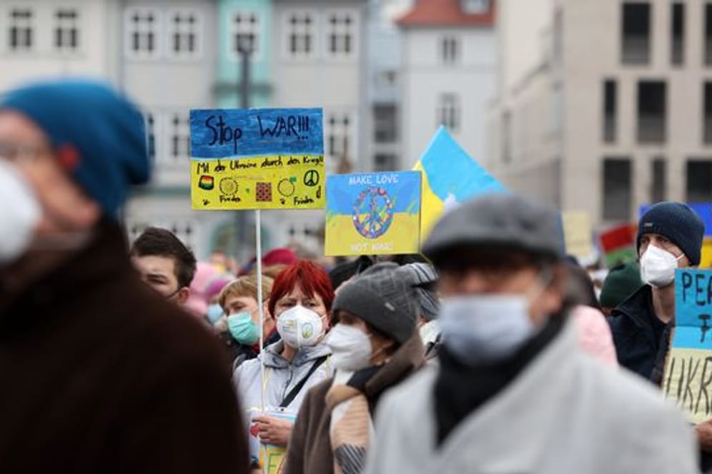Demo in Erfurt gegen Ukraine-Krieg