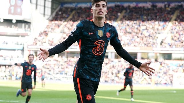 Chelseas Kai Havertz feiert einen seiner Treffer.