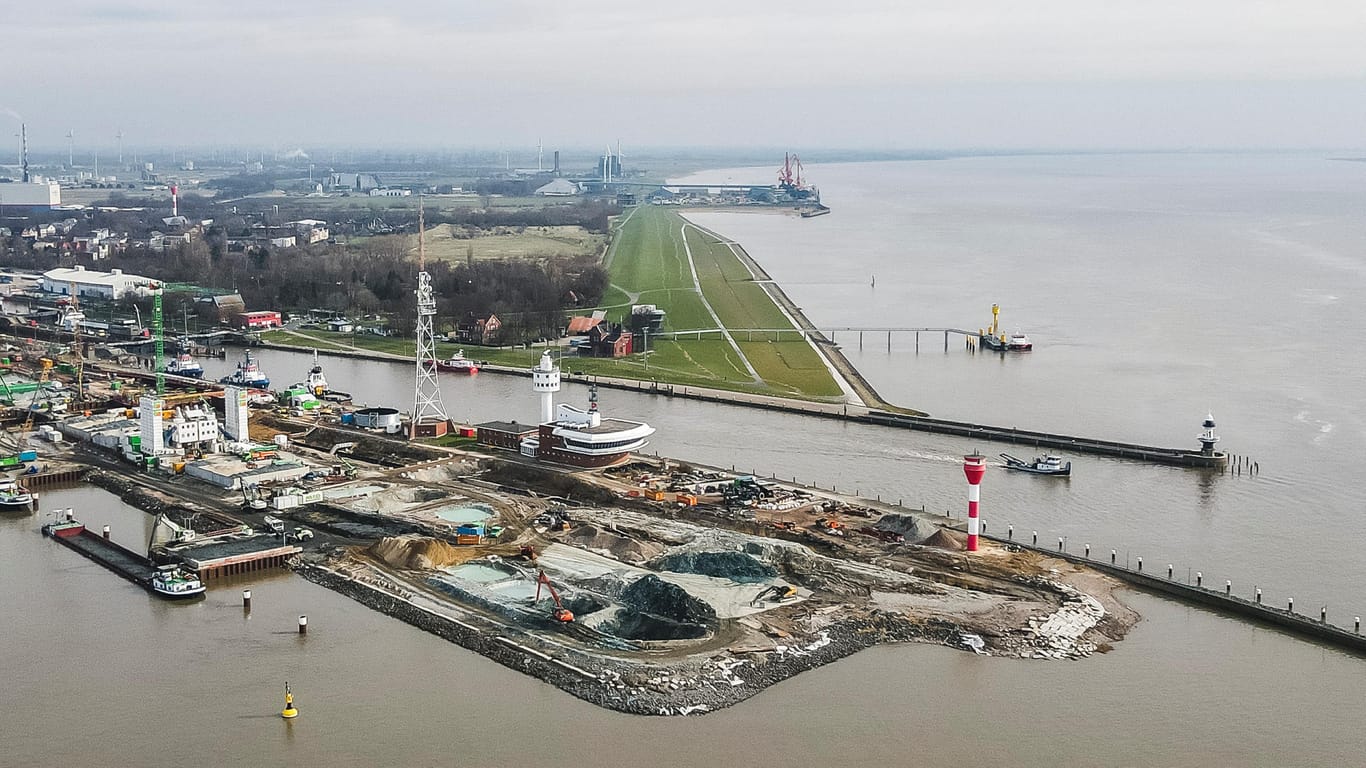 Schleuseninsel in Brunsbüttel: Der Hafen an der Nordsee soll Standort für ein neues LNG-Terminal werden.