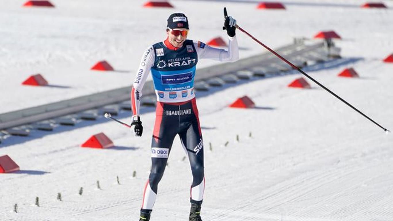 Der Norweger Jarl Magnus Riiber konnte auch den zweiten Wettkampf in Oslo für sich entscheiden.