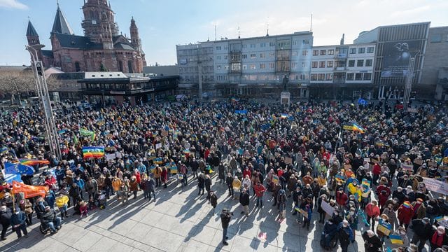 Ukraine-Konflikt - Demonstration in Mainz