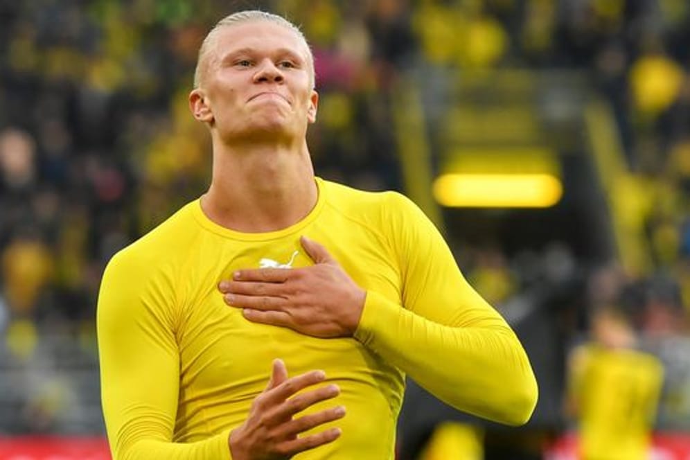 Steht bei fast allen europäischen Top-Clubs hoch im Kurs: Dortmunds Stürmer Erling Haaland.