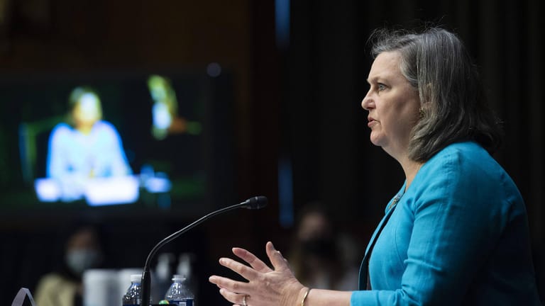 Victoria Nuland: Die US-Außenstaatssekretärin äußerte ihre Sorge, Forschungsmaterialien könnten in russische Hände fallen.