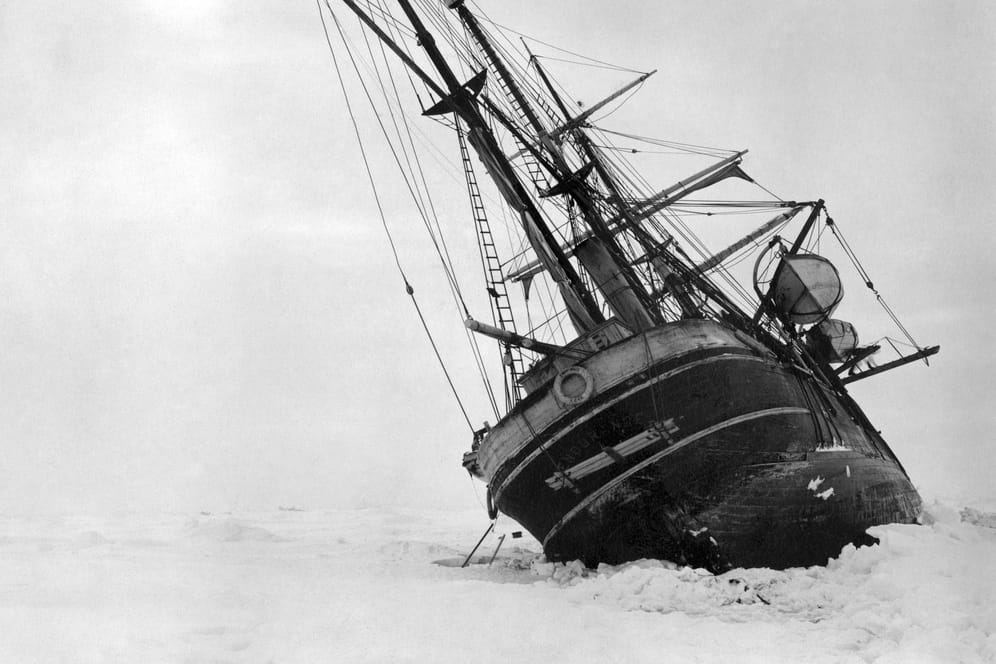 Die "Endurance" von Ernest Shackleton: Die Schonerbark wurde zum Opfer des ewigen Eises.