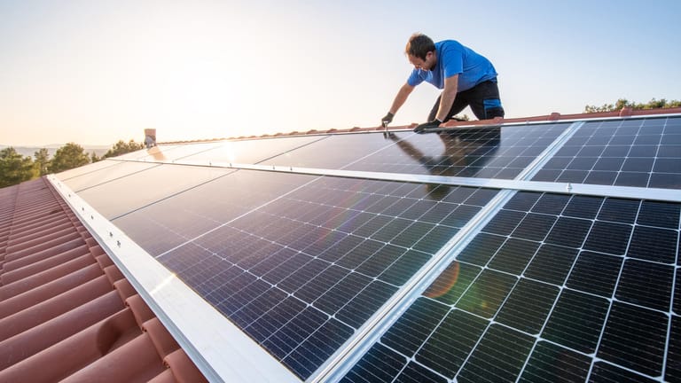Photovoltaik: Das Dach sollte eine gewisse Neigung aufweisen, damit sich Solarpanels lohnen.