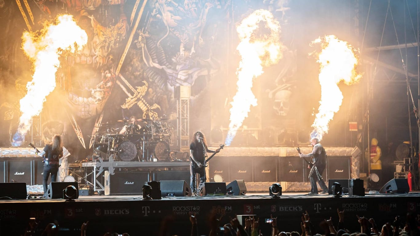 Die Band Slayer bei ihrem Auftritt bei "Rock am Ring" 2019 (Archivbild): Für das diesjährige Festival wurden bereits über 140.000 verkaufte Tickets vermeldet.