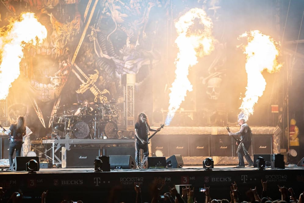 Die Band Slayer bei ihrem Auftritt bei "Rock am Ring" 2019 (Archivbild): Für das diesjährige Festival wurden bereits über 140.000 verkaufte Tickets vermeldet.