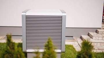 Heat pump: Some models use the ambient air to heat water.