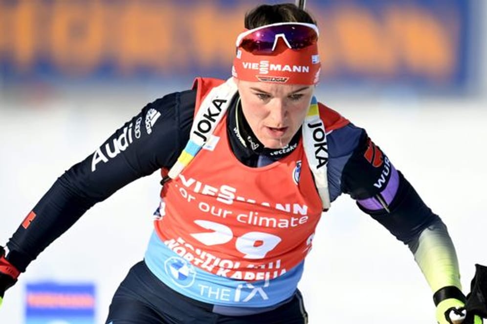 Beim Biathlon-Weltcup steht der Sprint der Damen auf dem Programm.