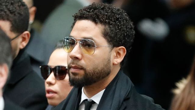 Jussie Smollett im Februar 2020 bei einer Anhörung im Leighton Criminal Court Building in Chicago.