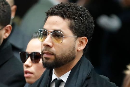 Jussie Smollett im Februar 2020 bei einer Anhörung im Leighton Criminal Court Building in Chicago.