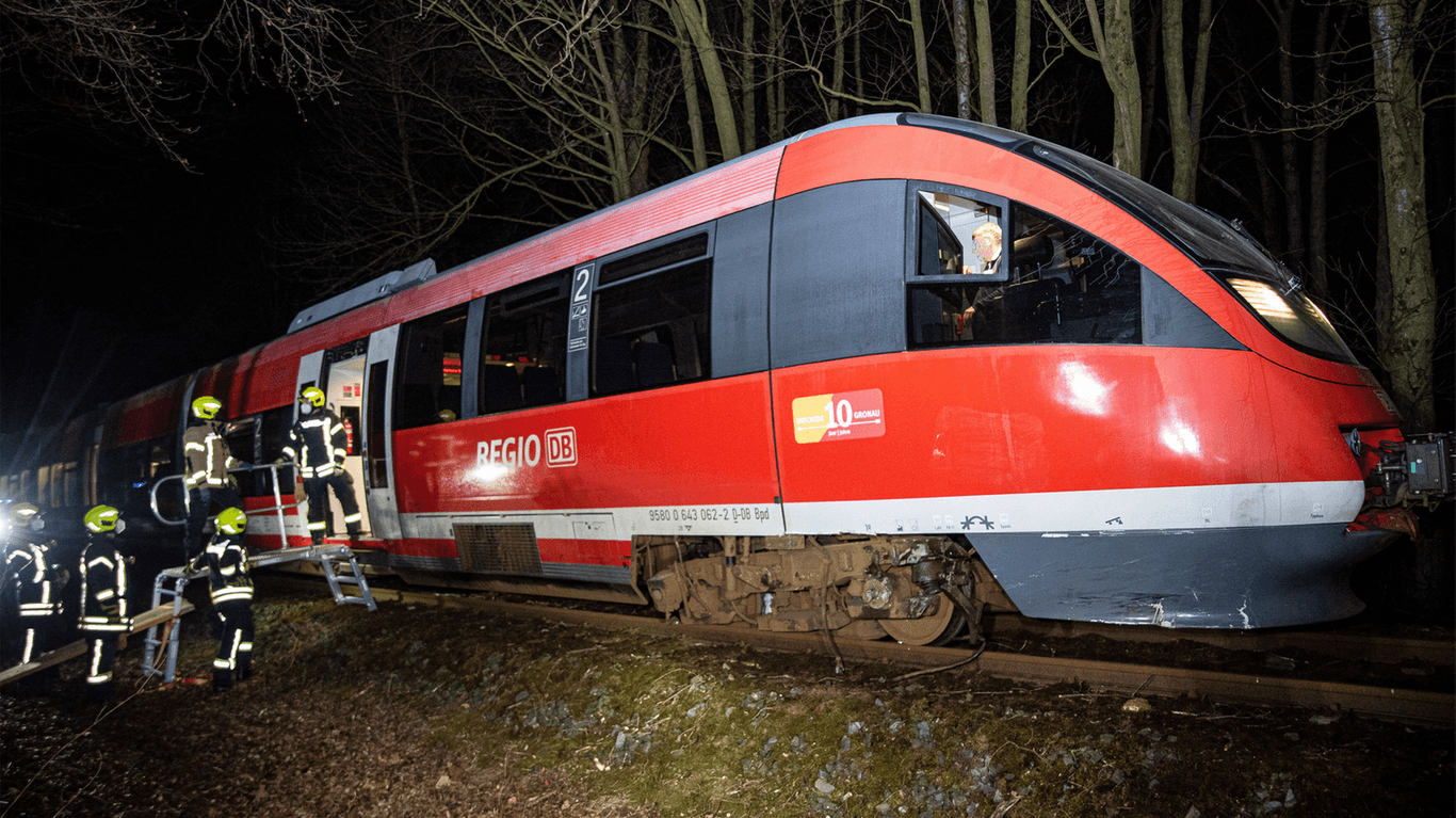 Zug bei Dülmen: Die 40 Fahrgäste des Zuges wurden aus den Waggons evakuiert.