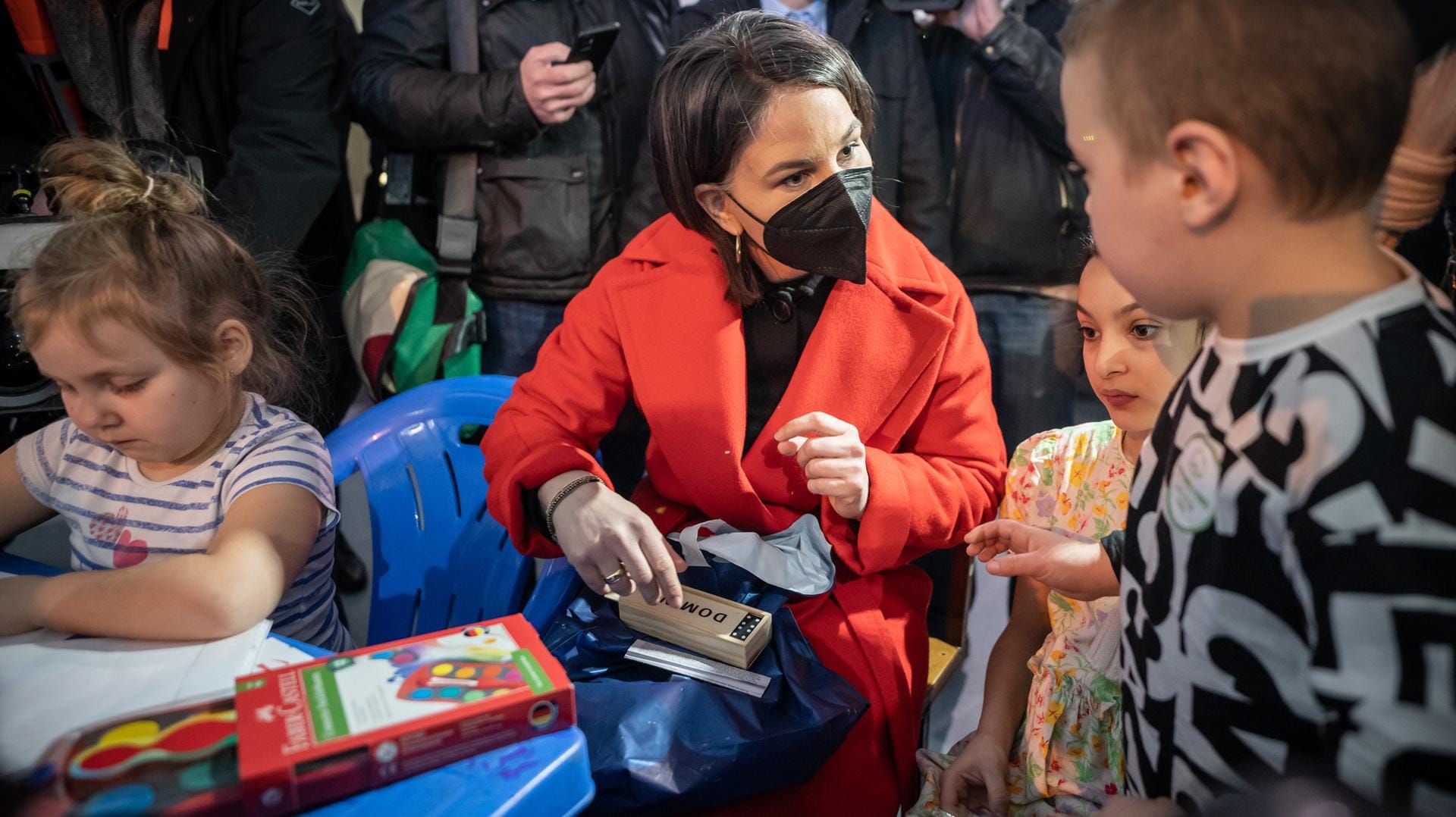 Annalena Baerbock in Chisinau: Die Außenministerin hat ukrainische Flüchtlinge in Moldau besucht.