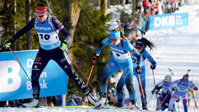 Das Quartett um Denise Herrmann ist beim Weltcup in Otepää auf Platz vier ins Ziel gelaufen.