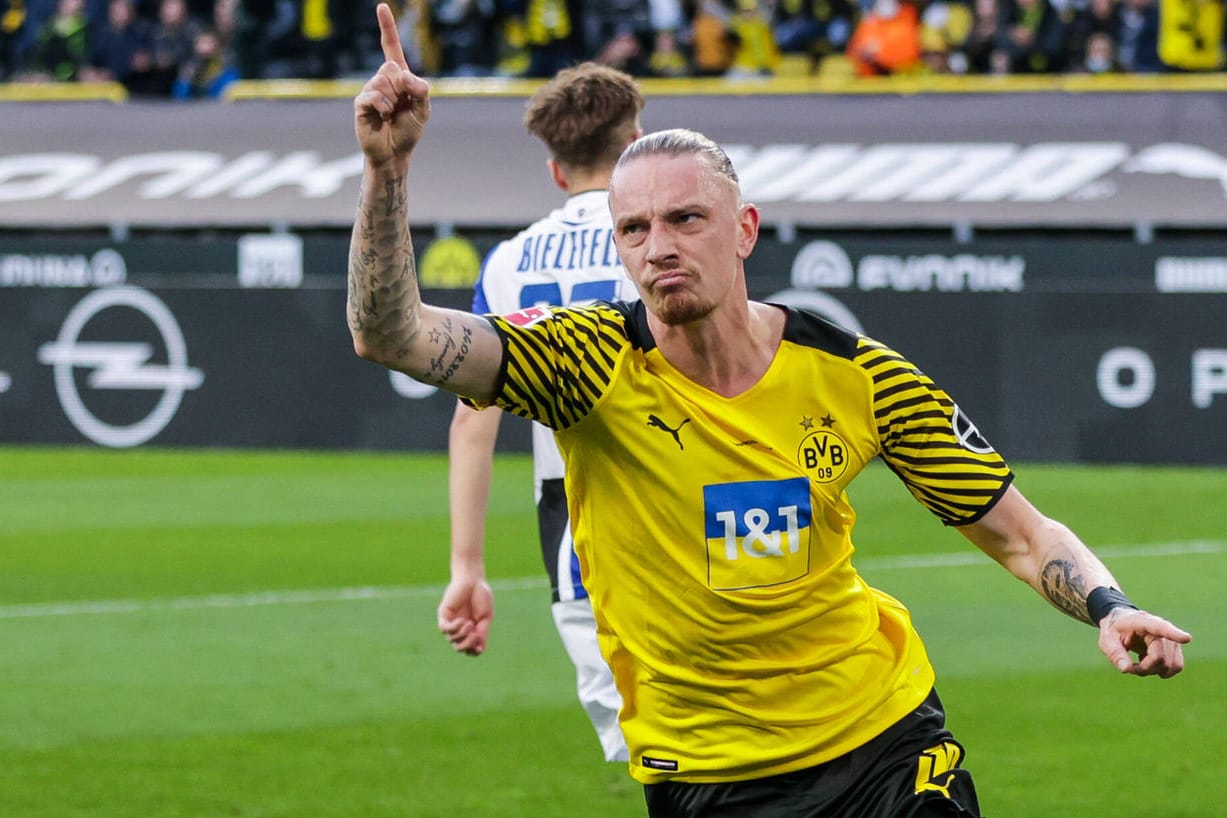 Matchwinner: Dortmunds Wolf feiert sein Tor gegen Arminia Bielefeld.