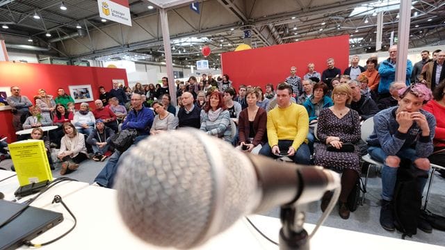 Lesung auf der Leipziger Buchmesse 2018.