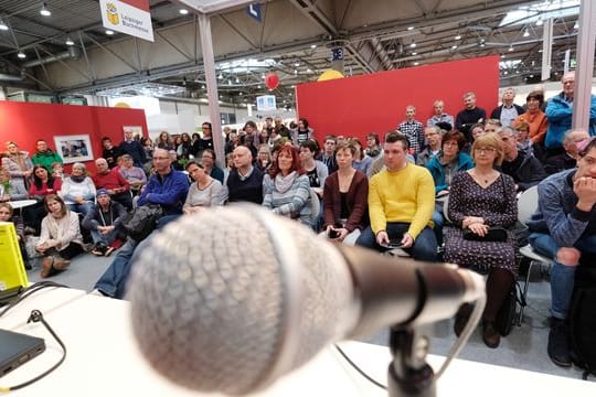 Lesung auf der Leipziger Buchmesse 2018.