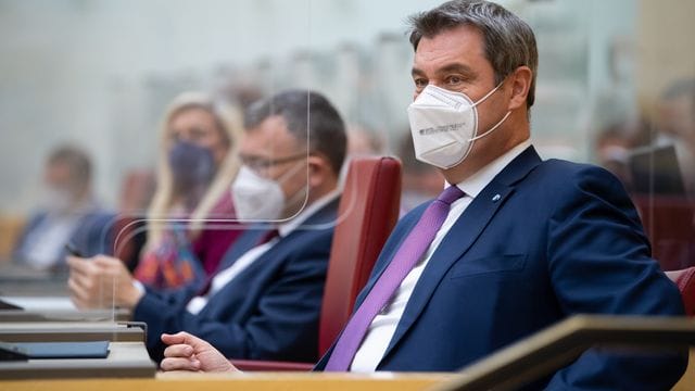 Markus Söder (CSU), Ministerpräsident von Bayern, im bayerischen Landtag.