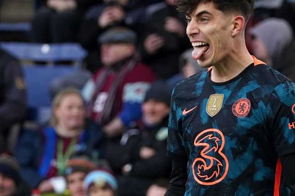 Spielt für den von Sanktionen betroffenen FC Chelsea: Kai Havertz feiert einen Treffer.