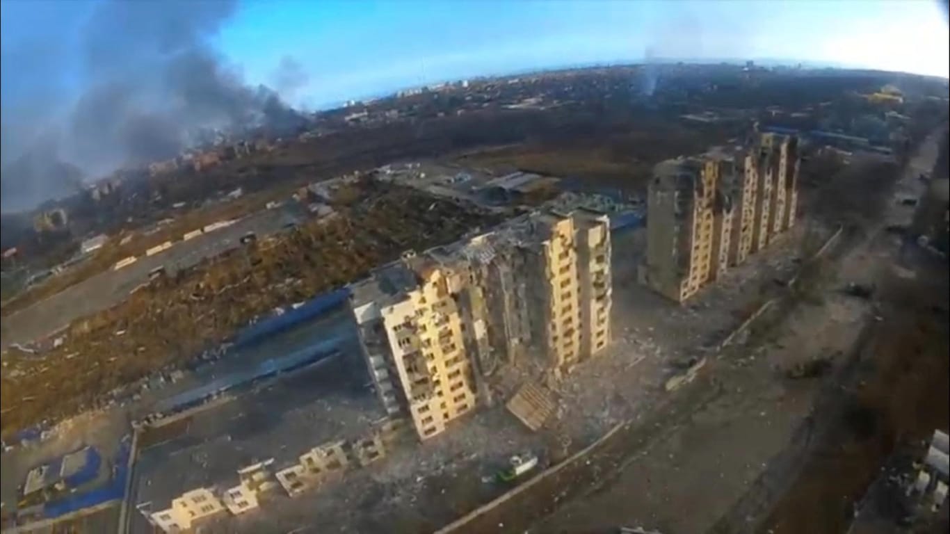 Mariupol: Zahlreiche Gebäude der Hafenstadt sind bereits zerstört.