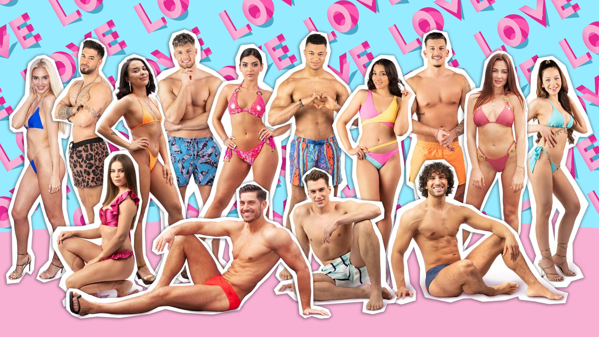 "Love Island": 14 Kandidatinnen und Kandidaten ziehen auf die TV-Liebesinsel.