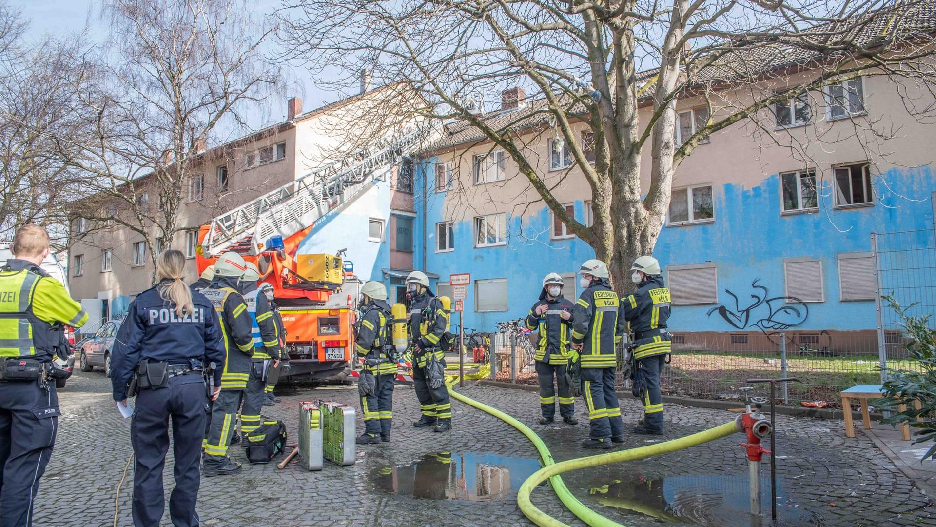 Feuer in Köln: Die Innenräume wurden schwer beschädigt.