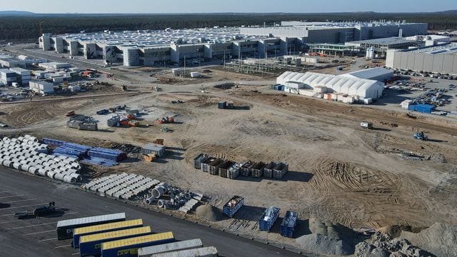 Baustelle Tesla Gigafactory Berlin Brandenburg