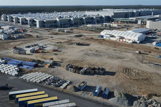 Baustelle Tesla Gigafactory Berlin Brandenburg